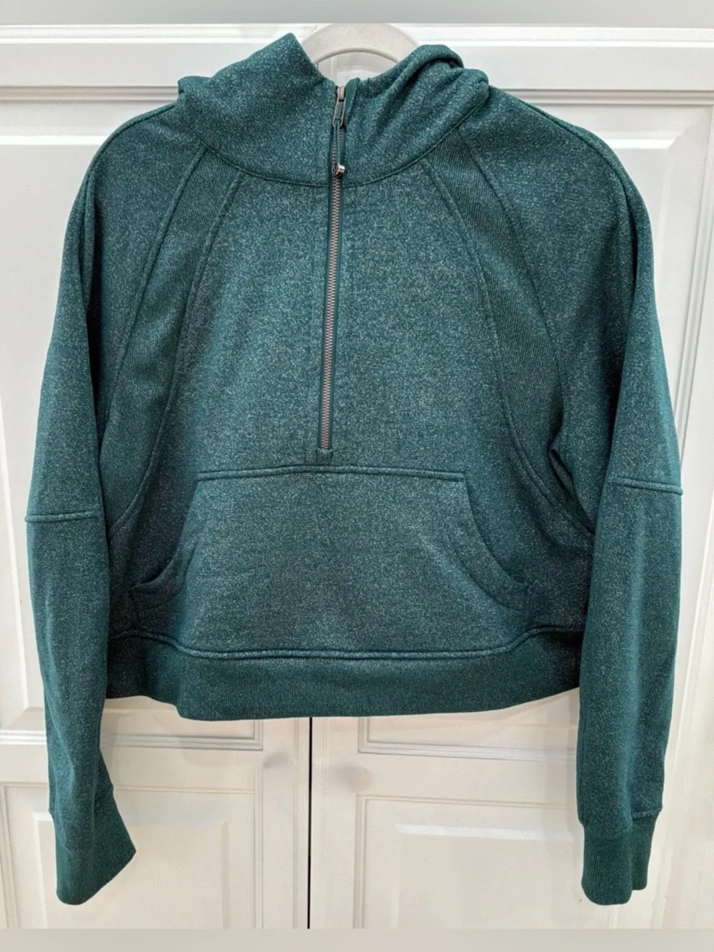 NWOT Lululemon Scuba Oversized Half-Zip Hoodie Spark Storm Teal Silver M/L